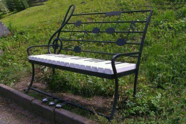 钢琴音乐符休闲椅