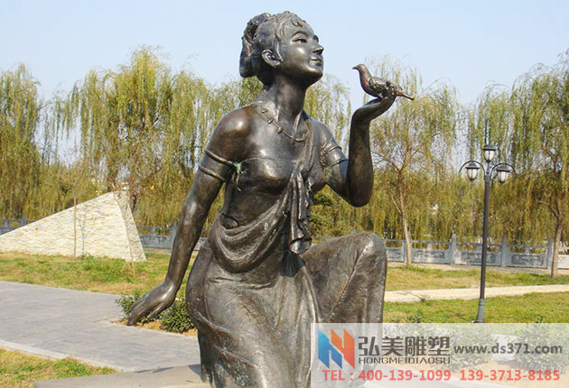 茶文化铜雕塑