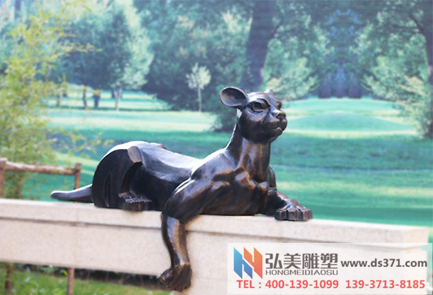 动物雕塑/豹子铜雕塑
