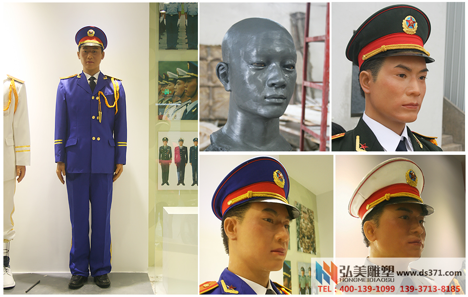 濮阳市人防展示馆蜡像雕塑/军人雕塑