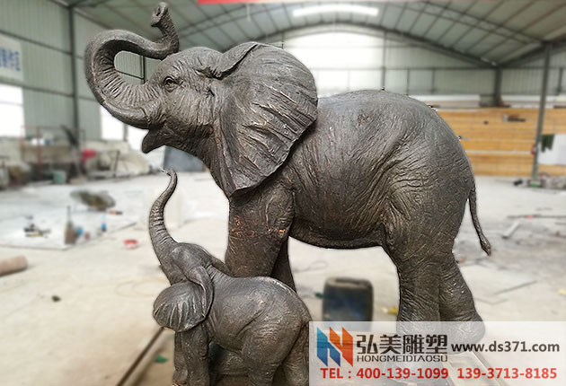 铸铜大象雕塑弘美雕塑